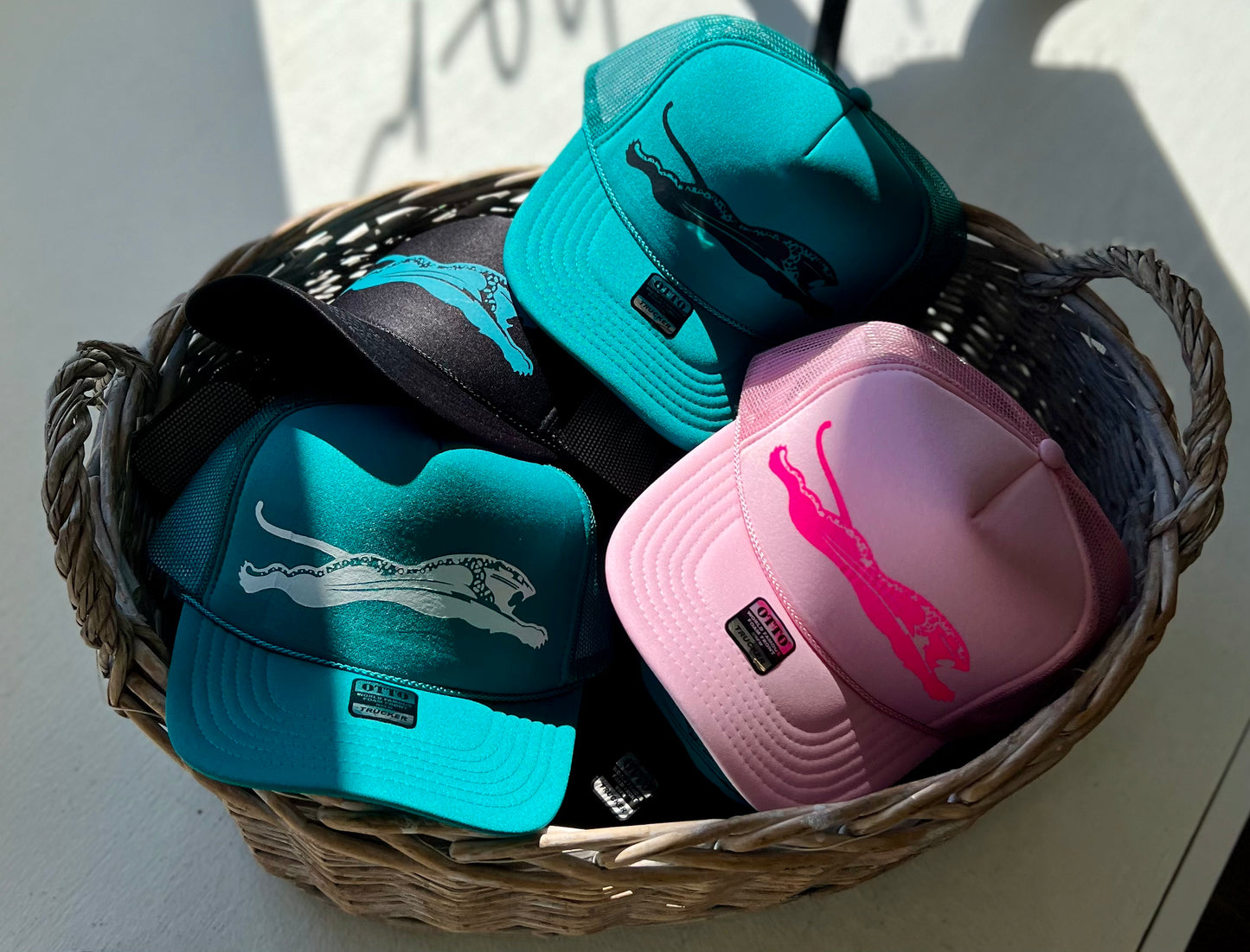 Pink on Pink Vintage Jags Trucker