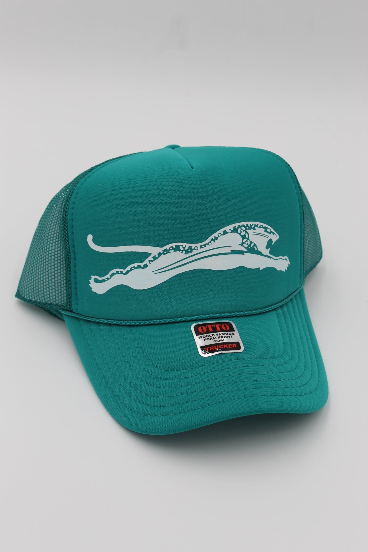 Teal & White Vintage Jaguars Trucker Hat
