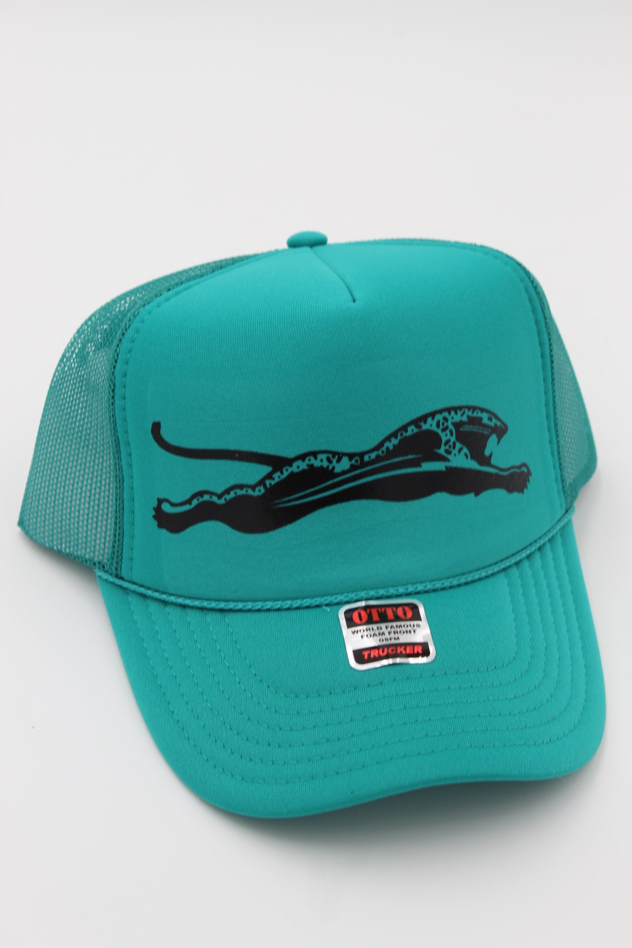 Teal & Black Vintage Jaguars Trucker Hat