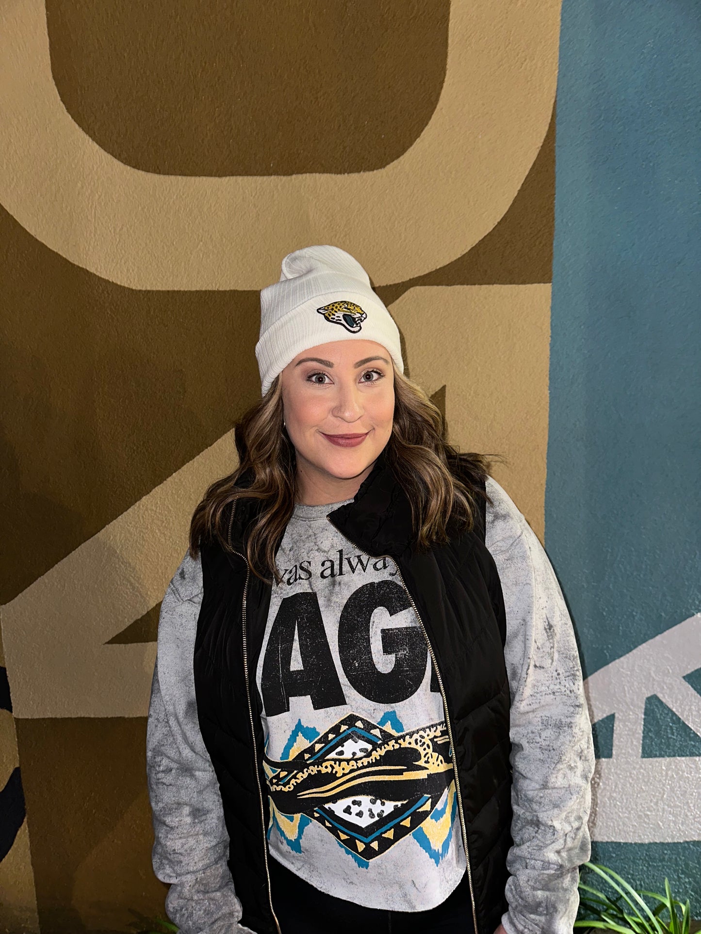 Cream Jags Beanie