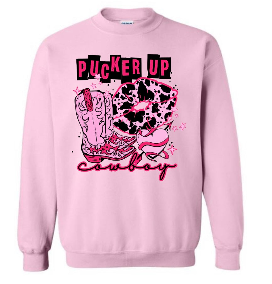 Pucker Up Cowboy Crewneck