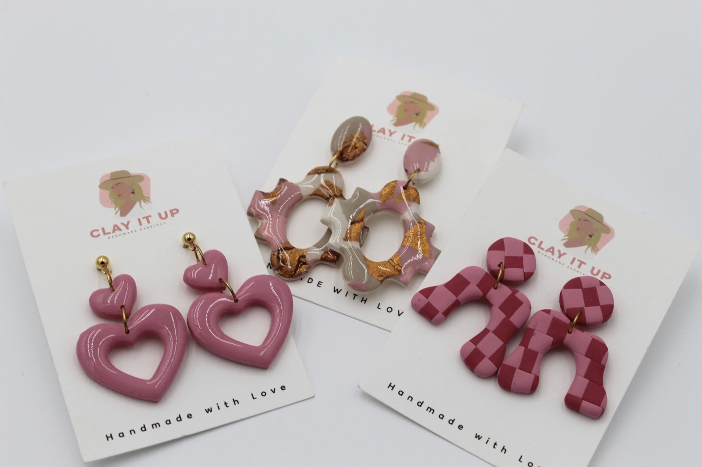 Clay It Up Custom Vday Earrings