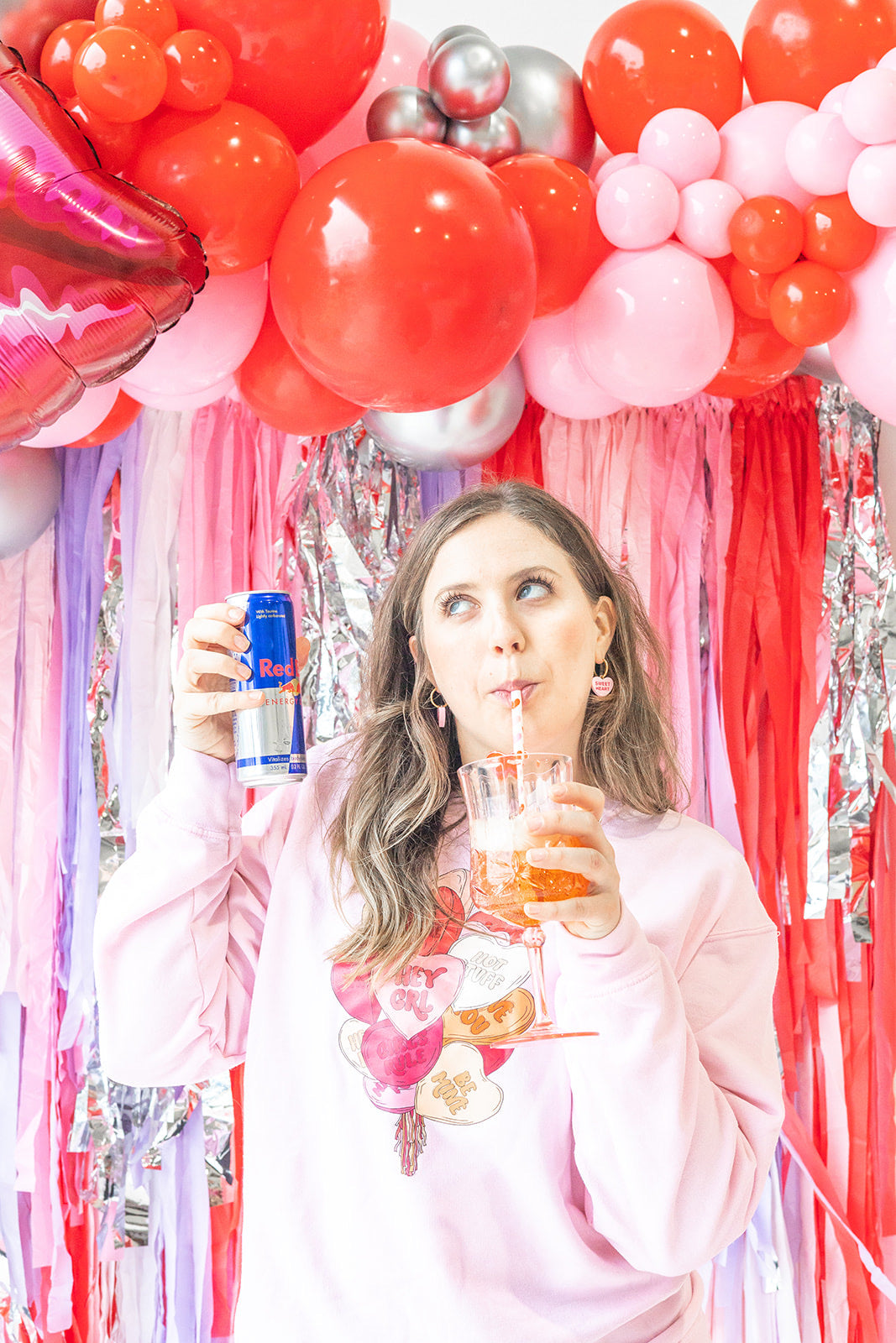 Conversation Heart Hoop Earrings