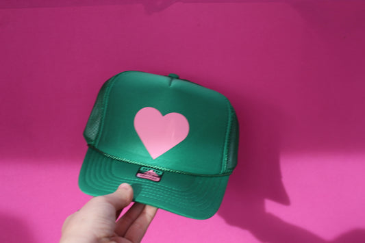 Pink Heart Trucker Hat